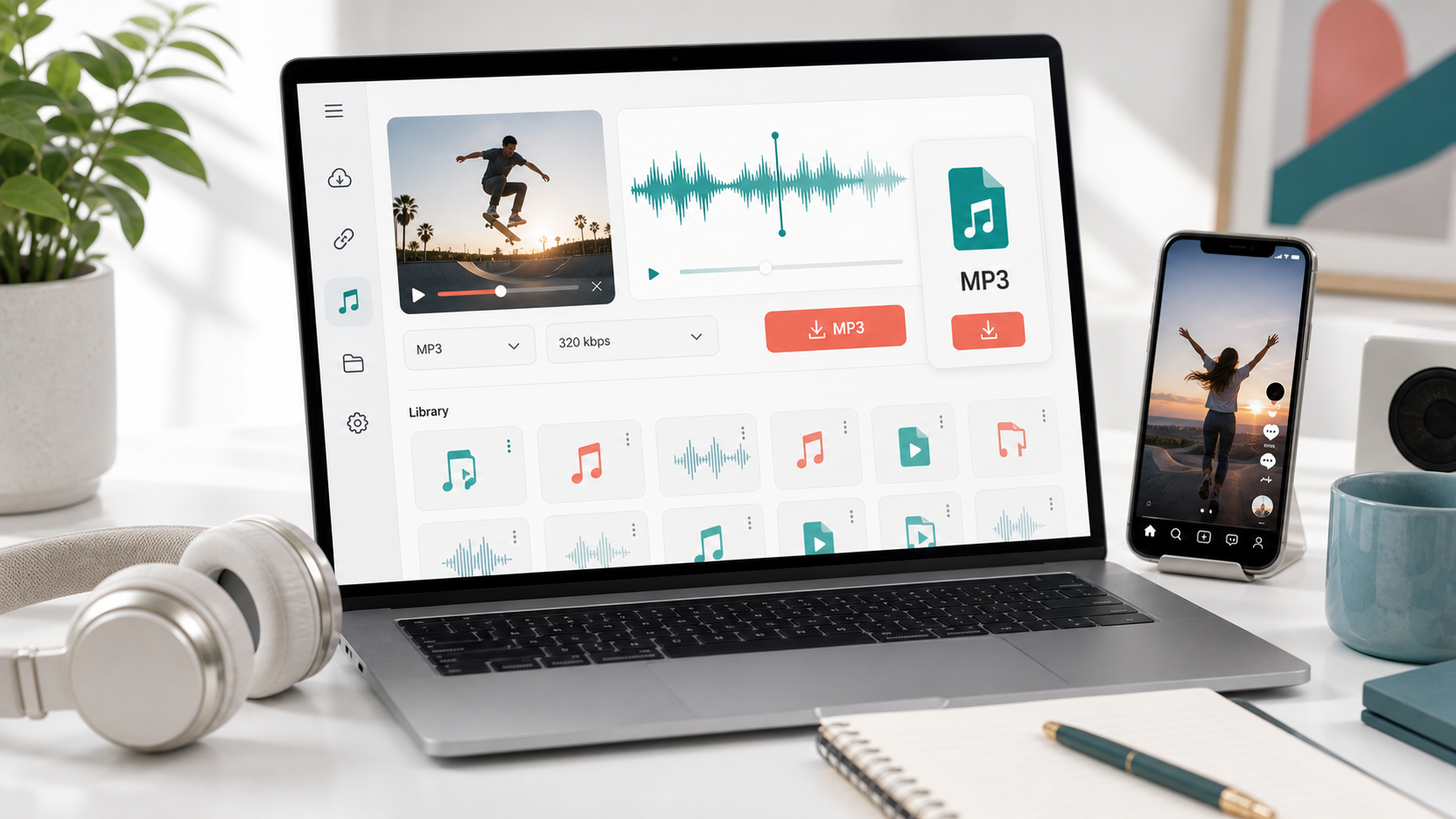 TikTok MP3 audio downloader interface